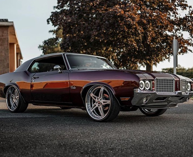 72 cutlass black headlights